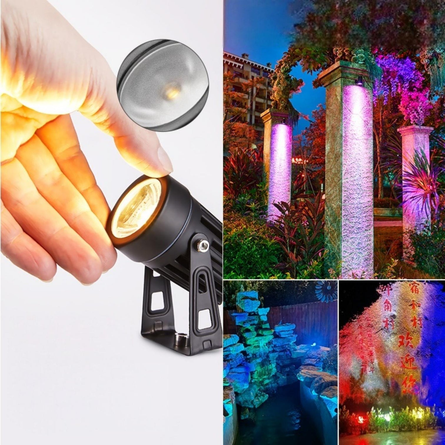 SPIKE 4PACK LED Solar Garden WI-FI intelligent RGB Aluminium Body 5W 4000mAh 3m Cable - 7Pandas Australia