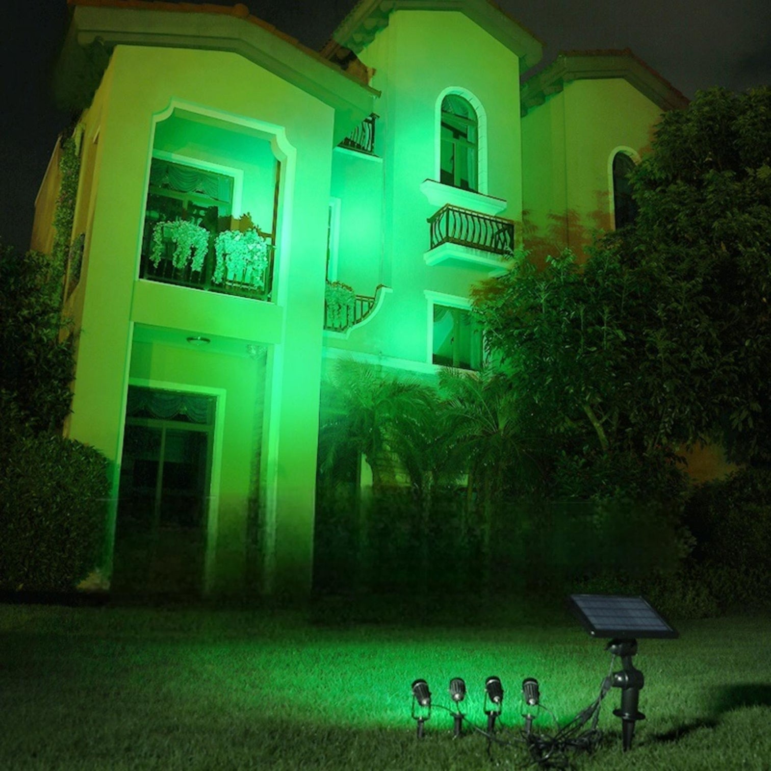 SPIKE 4PACK LED Solar Garden WI-FI intelligent RGB Aluminium Body 5W 4000mAh 3m Cable - 7Pandas Australia