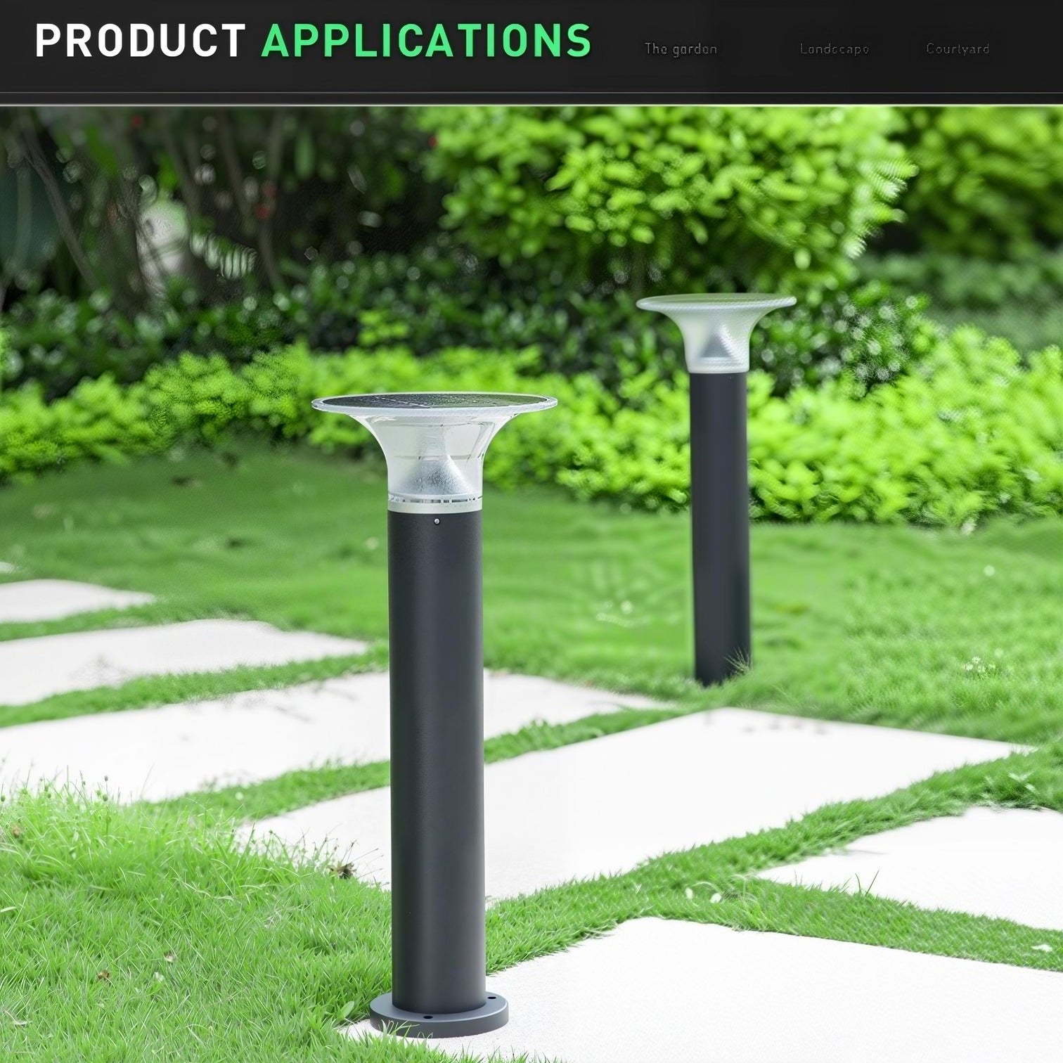 DORIS Solar Charging 4000mAh Aluminium LED Bollard Smart WIFI Intelligent Lighting IP65 RGB - 7Pandas Australia