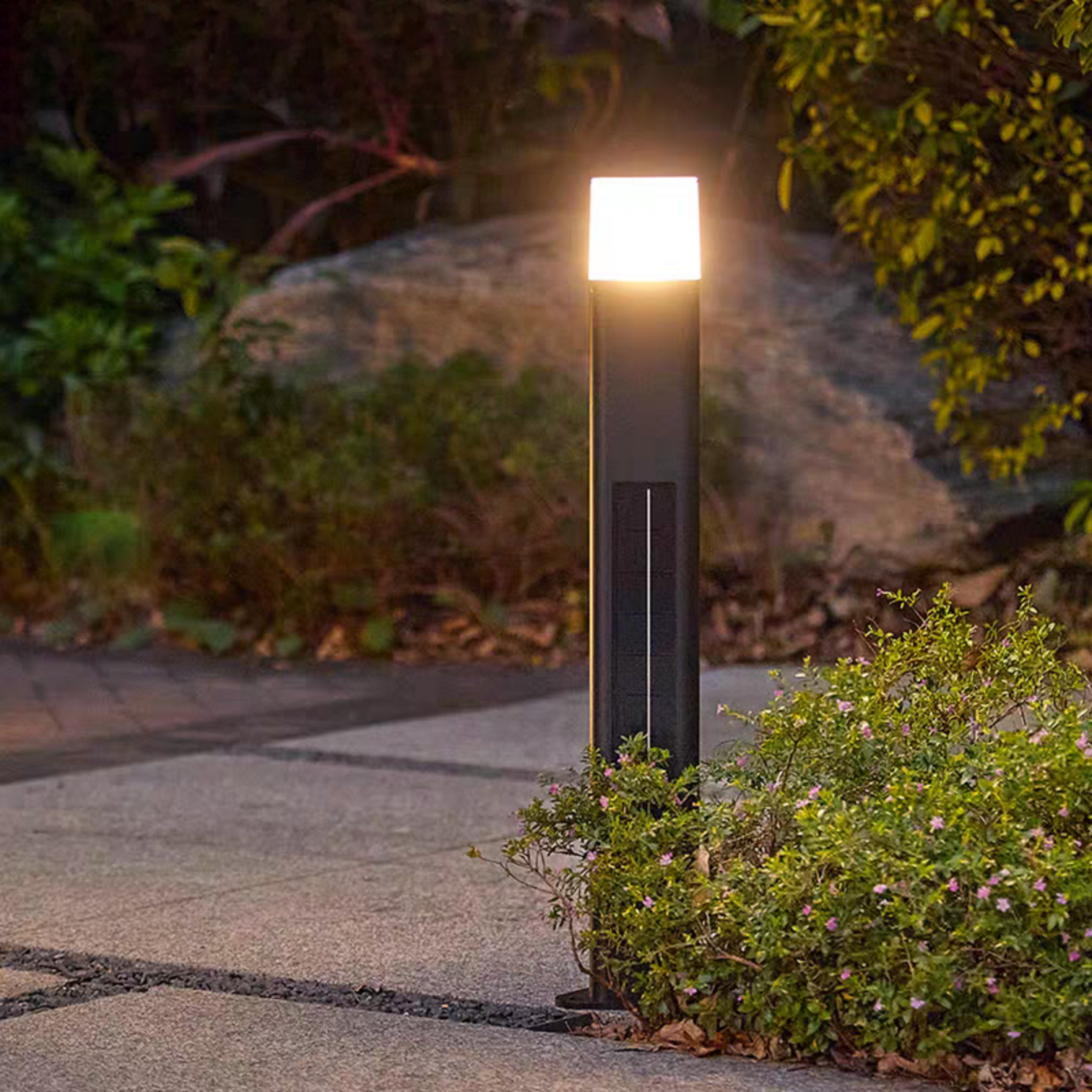 DEMI Aluminium Solar Rechargeable 4000mAh Bollard Light Sensor Garden 2CCT IP54 - 7Pandas Australia