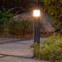 DEMI Aluminium Solar Rechargeable 4000mAh Bollard Light Sensor Garden 2CCT IP54