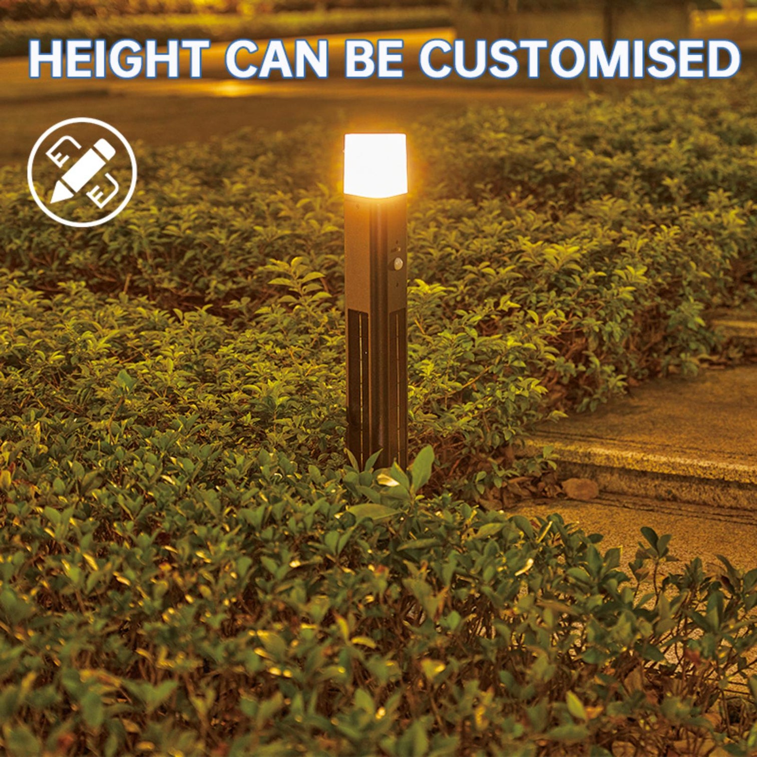 DEMI Aluminium Solar Rechargeable 4000mAh Bollard Light Sensor Garden 2CCT IP54 - 7Pandas Australia