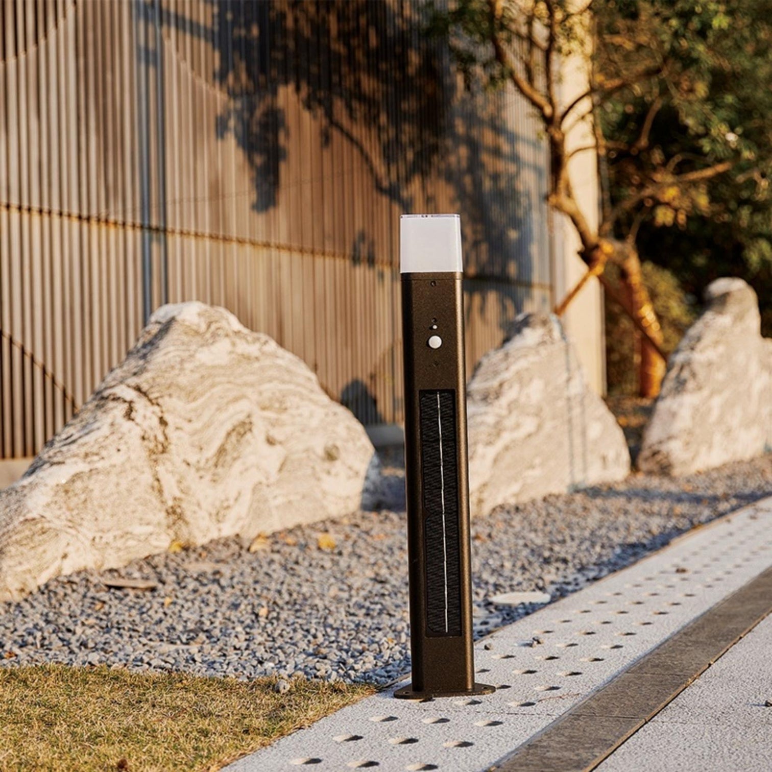 DEMI Aluminium Solar Rechargeable 4000mAh Bollard Light Sensor Garden 2CCT IP54 - 7Pandas Australia