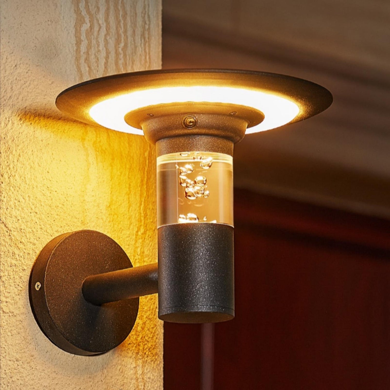 INGRID Solar Garden Outdoor Aluminium Wall Light 4W 3CCT 4000mAh IP65 Black - 7Pandas Australia
