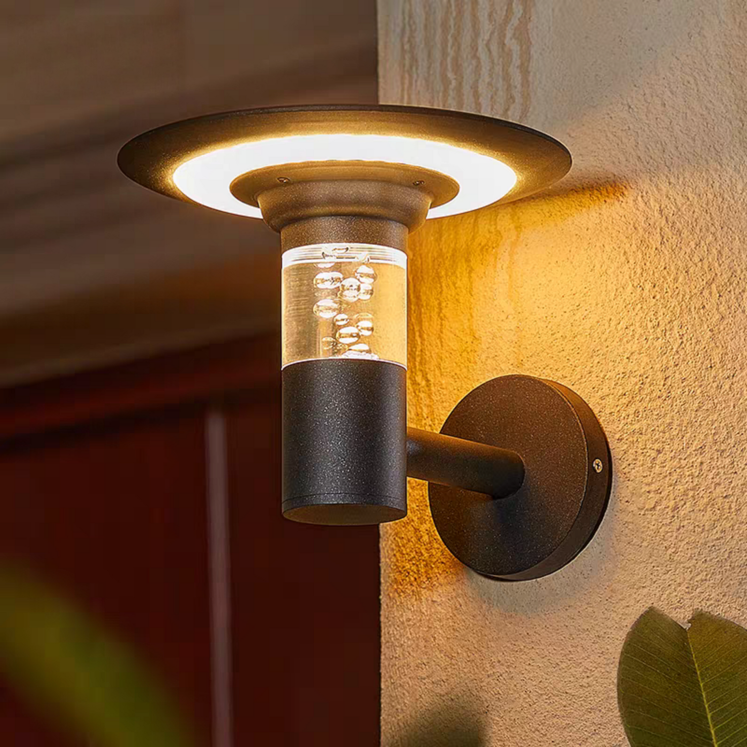 INGRID Solar Garden Outdoor Aluminium Wall Light 4W 3CCT 4000mAh IP65 Black - 7Pandas Australia