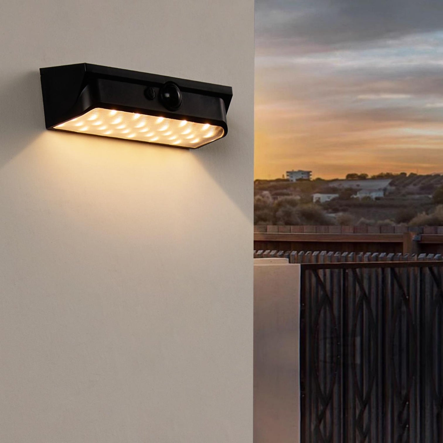 ALINA Solar Rechargeable Outdoor Wall Light Motion Sensor IP54 3000K - 7Pandas Australia