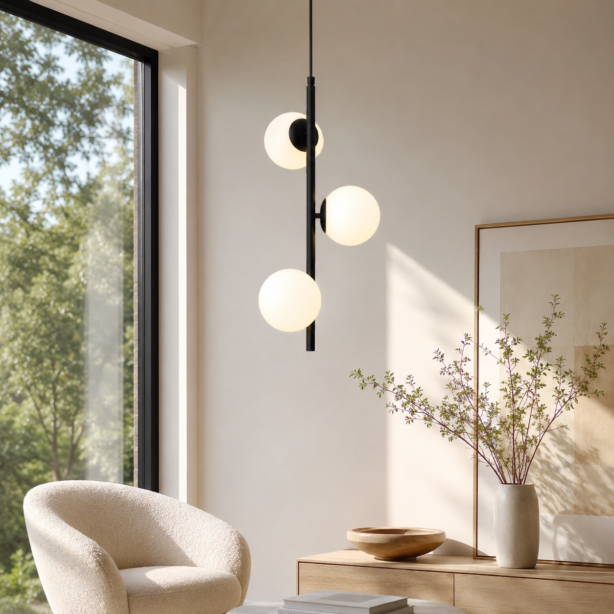 ANGELO Contemporary Style Elegant Pendant Light 3*G9 Base Aged Brass Black - 7Pandas Australia