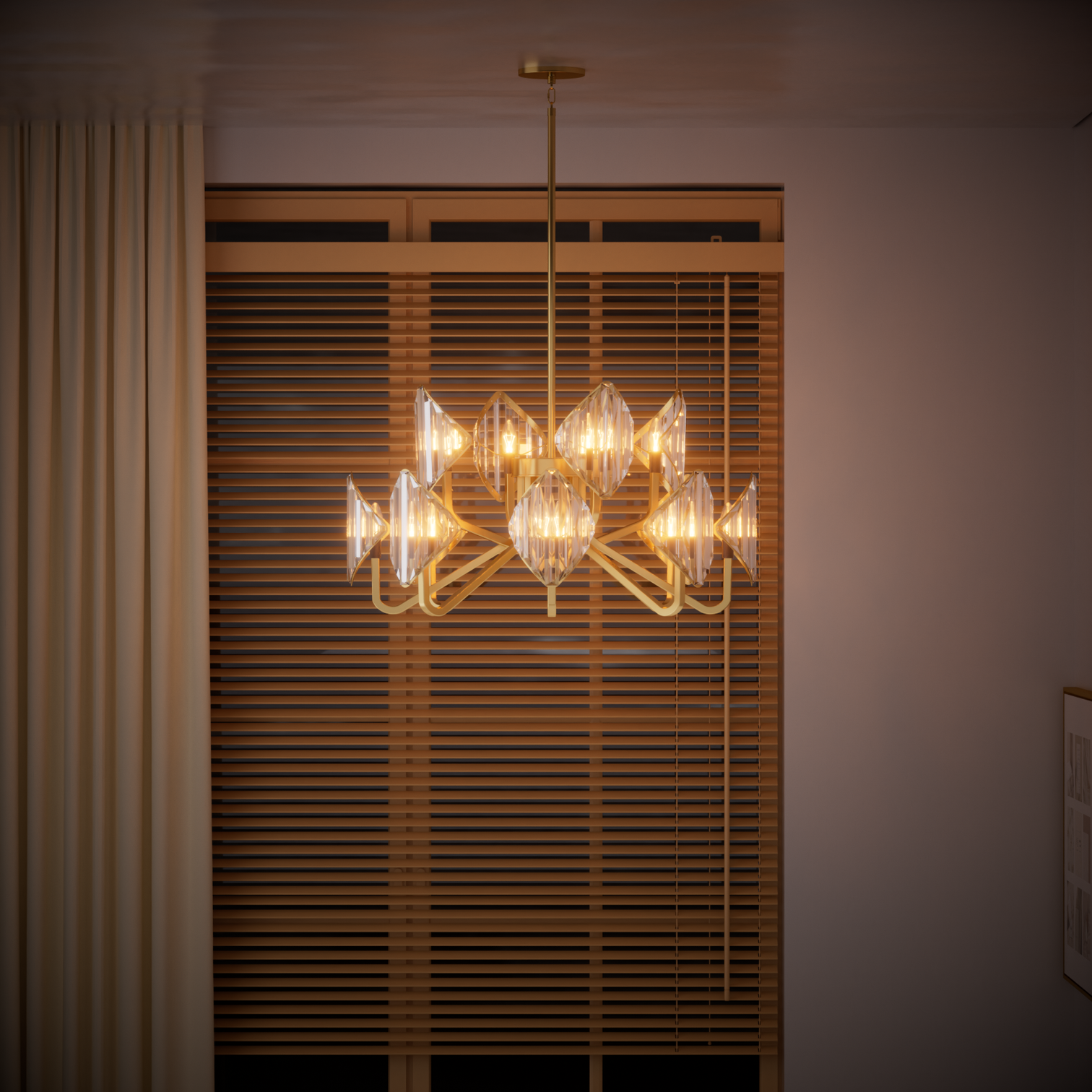 BLIN 800mm Luxury K9 Crystal Chandelier Modern Style Aged Brass E14 Base - 7Pandas Australia