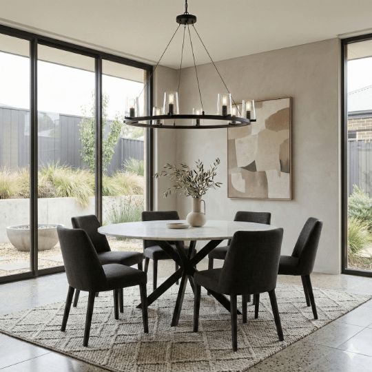 CANOVA 8-Light Circular Modern contemporary Chandelier Aged Brass 8*E14 base - 7Pandas Australia