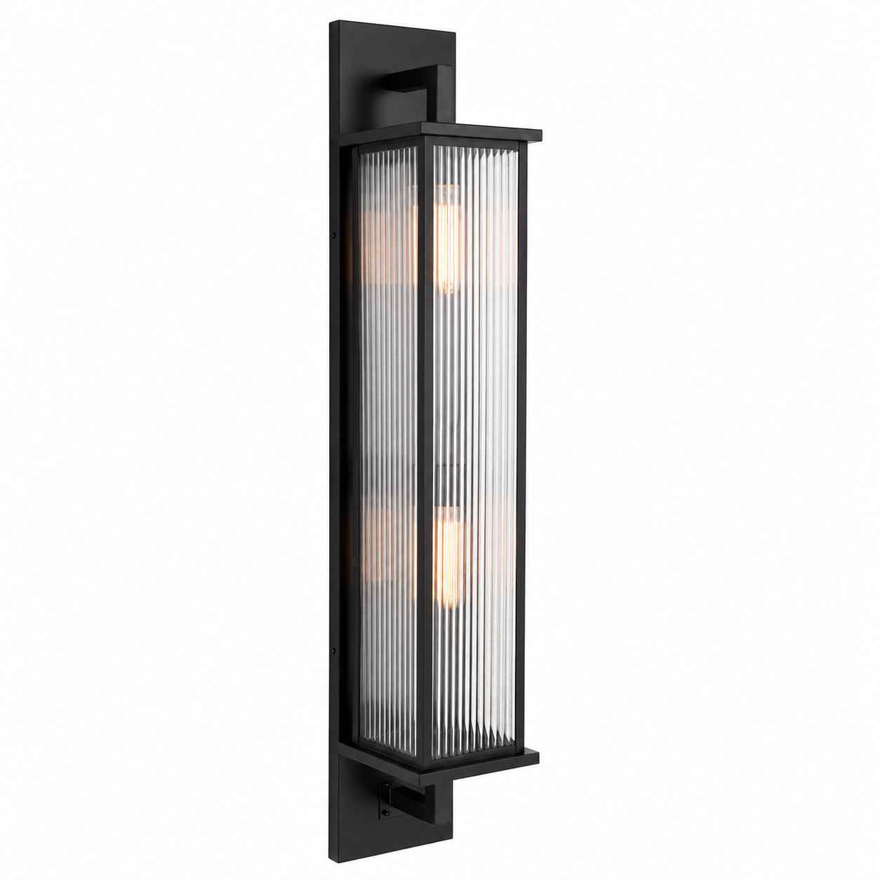 ECOSA Large Luxury Exterior Wall Light Weather Proof Matt Black with LED Light IP44 - 7Pandas Australia