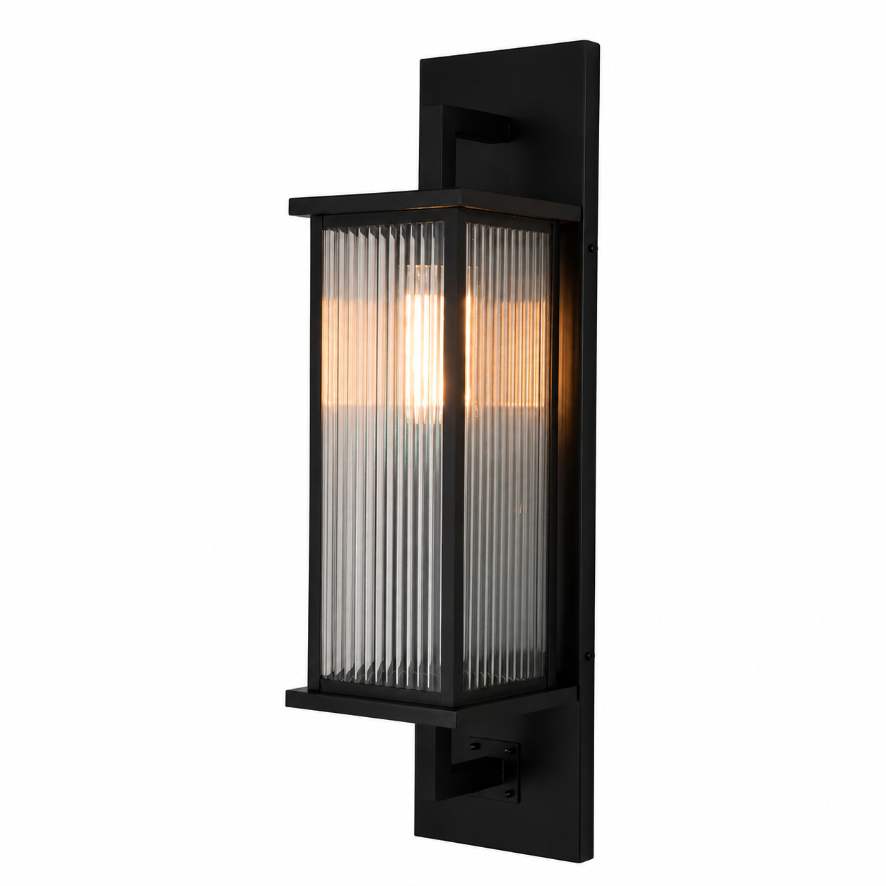 ECOSA Large Luxury Exterior Wall Light Weather Proof Matt Black with LED Light IP44 - 7Pandas Australia