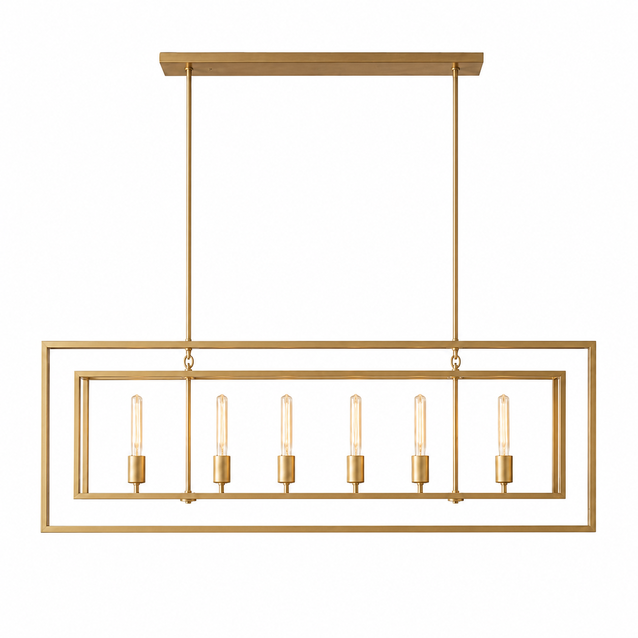 CARLTON Rectangular Farmhouse Industrial Style Chandeliers with LED Light Dimmable - 7Pandas Australia