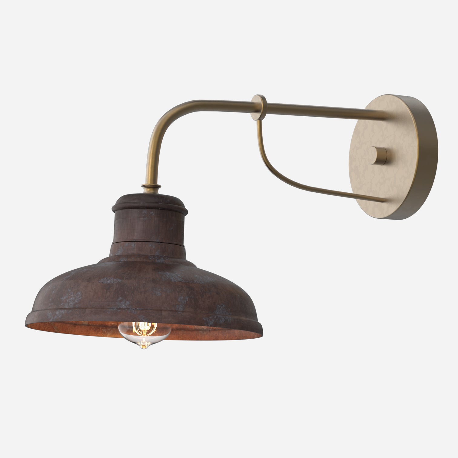 FLORENCE Antique Wall Lamp Aged Solid Copper E27 - 7Pandas Australia