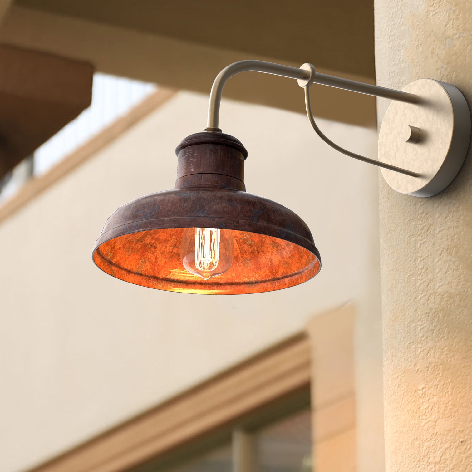 FLORENCE Antique Wall Lamp Aged Solid Copper E27 - 7Pandas Australia