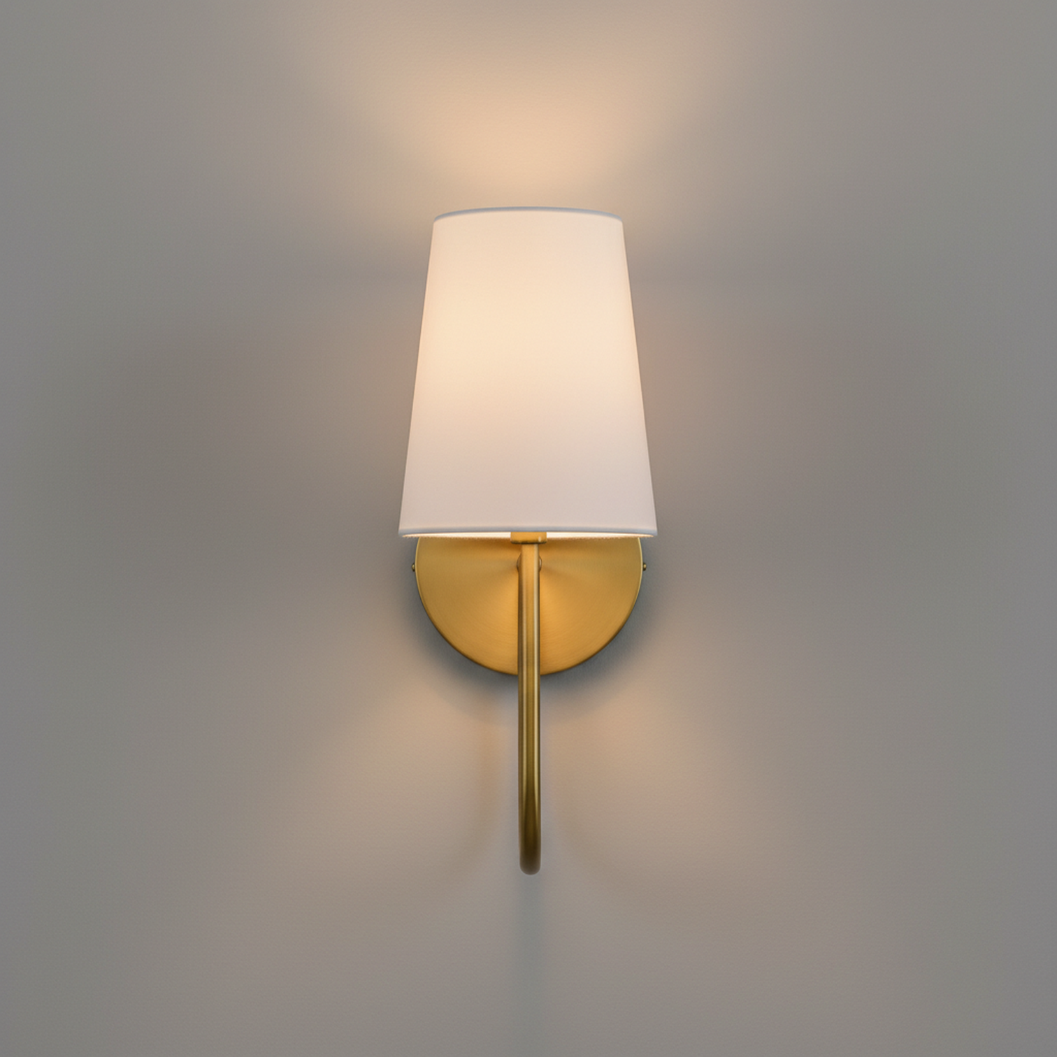 JOSE Contemporary Provincial Style Interior Wall Light with Fabric Shade Aged Brass - 7Pandas Australia