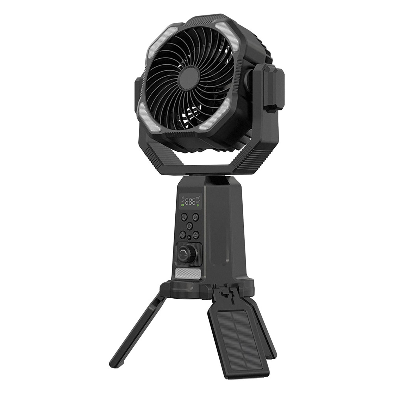 Outdoor Solar Portable Rechargeable double blade Camping Fan 20000mAh Remote Control - 7Pandas Australia