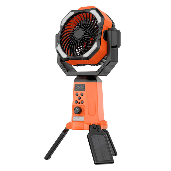 Outdoor Solar Portable Rechargeable double blade Camping Fan 20000mAh Remote Control