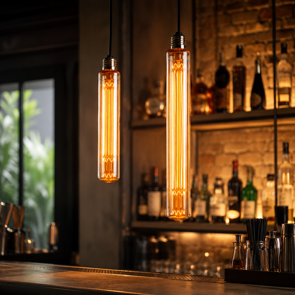 4PACK Tubular LED Filament Vintage Bulb 2.5W E27 Dimmable Industrial Cafe Shop - 7Pandas Australia