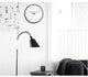 RUDY Quartz Wall Clock 14 Inch 350mm Black Metal Frame White Back Plate Simple - 7Pandas Australia