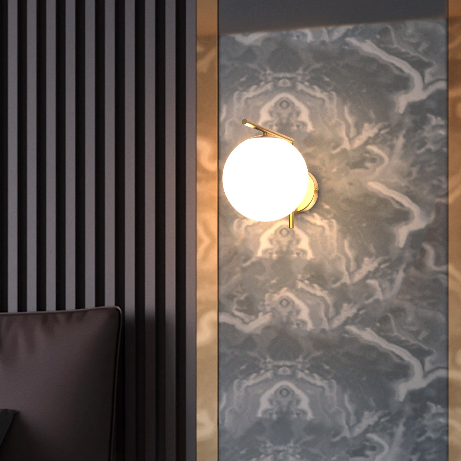 ROSEE Interior Glass Ball Wall Light Contemporary Style Bathroom Vanity Light - 7Pandas Australia