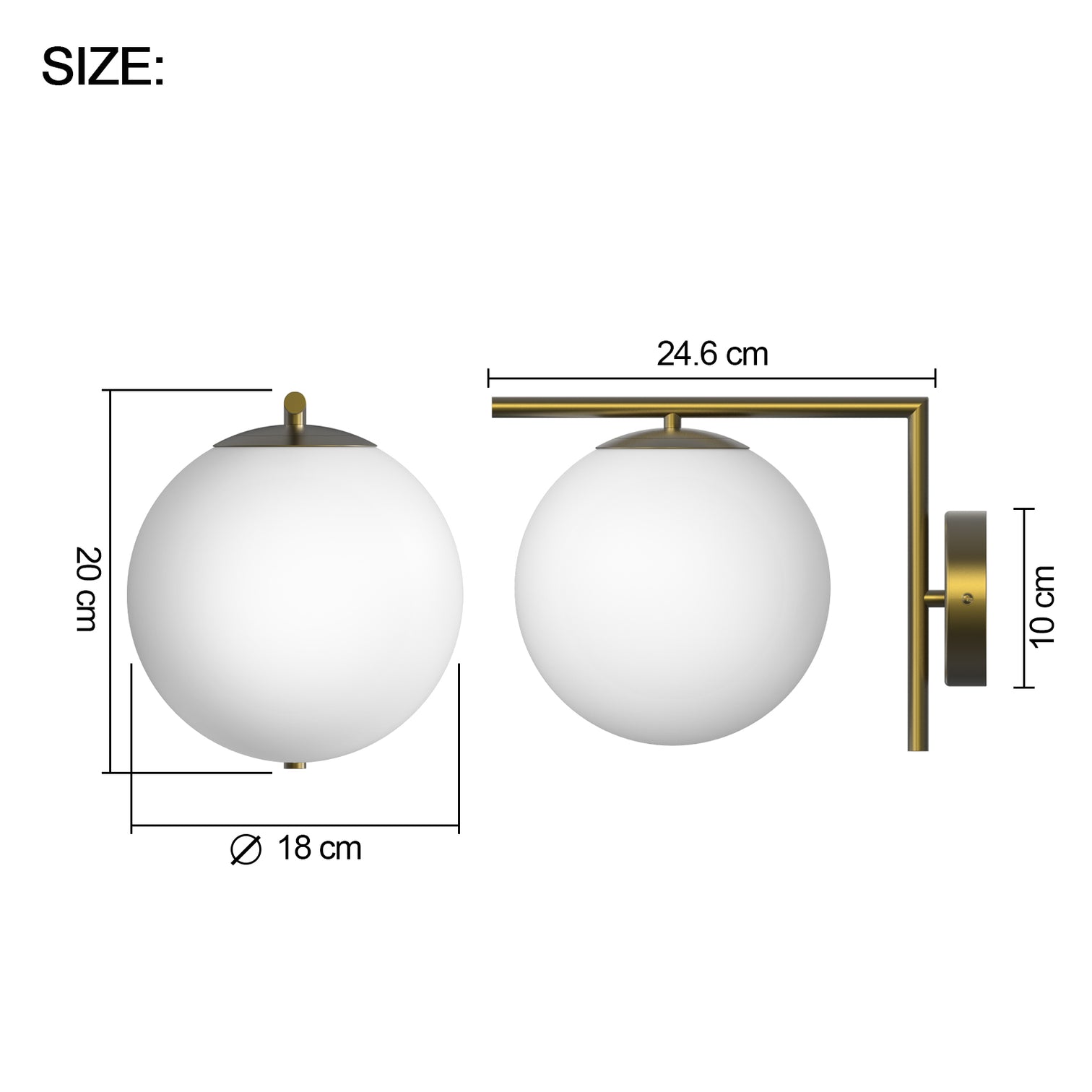 ROSEE Interior Glass Ball Wall Light Contemporary Style Bathroom Vanity Light - 7Pandas Australia