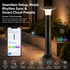MATRIX Solar Charging 4000mAh Aluminium LED Bollard Smart WIFI Intelligent Lighting IP65 RGB
