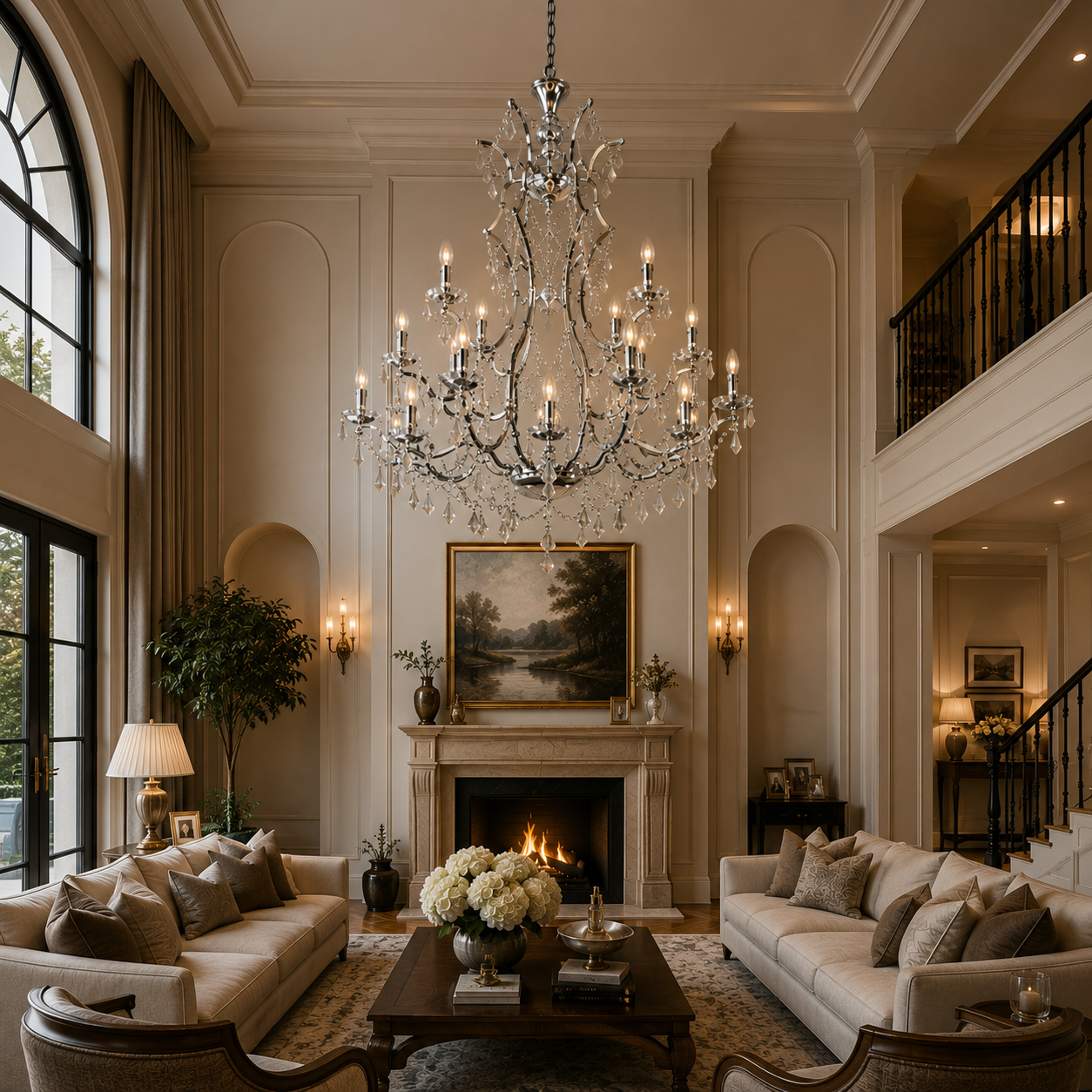 PARIS Contemporary Provincial Large K9 Crystal Chandelier Living Room Staircase Custom made - 7Pandas Australia