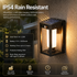 AURA Solar Light 2000mAh Outdoor Wall Light Sensor IP54 3CCT