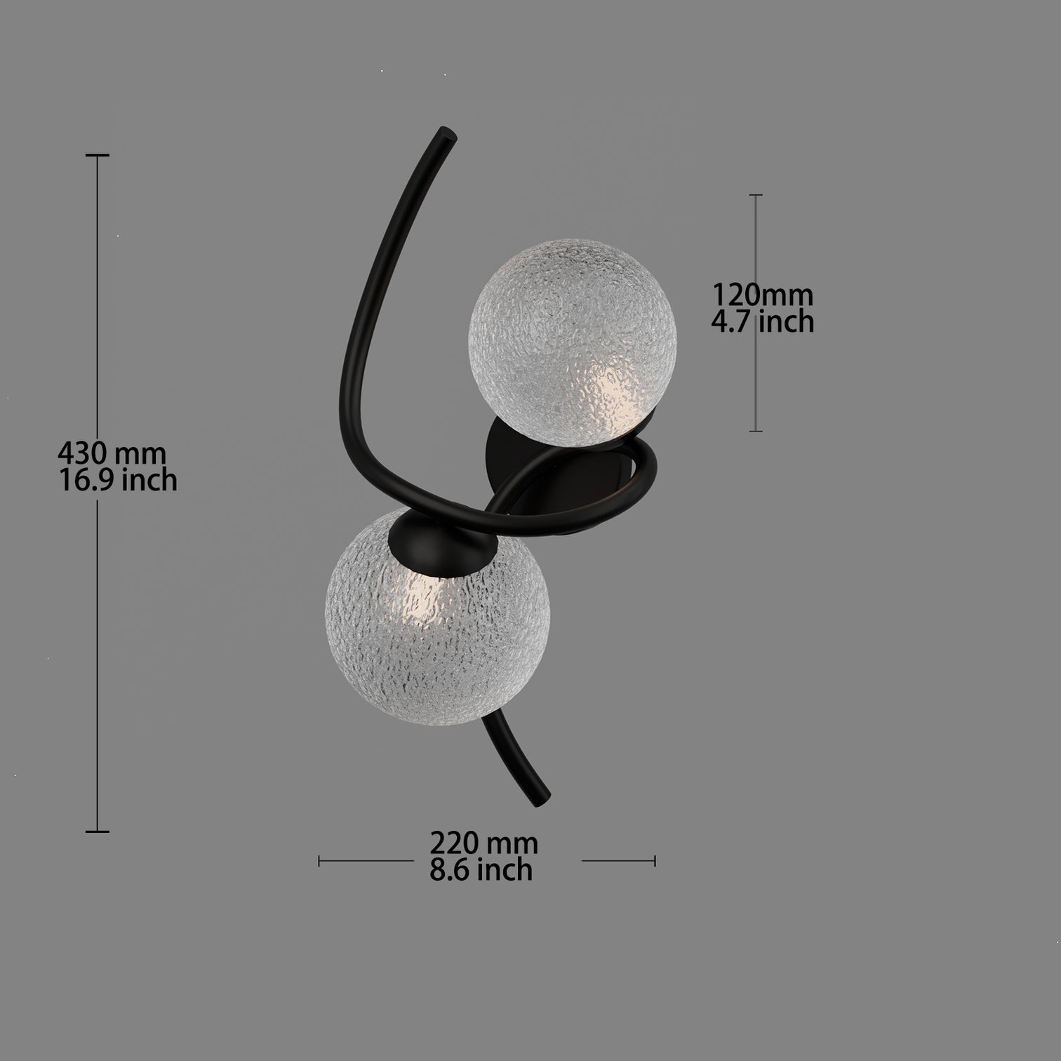 ALFA Contemporary Glass ball Wall Light fixtures Bathroom Vanity Light G9 - 7Pandas Australia