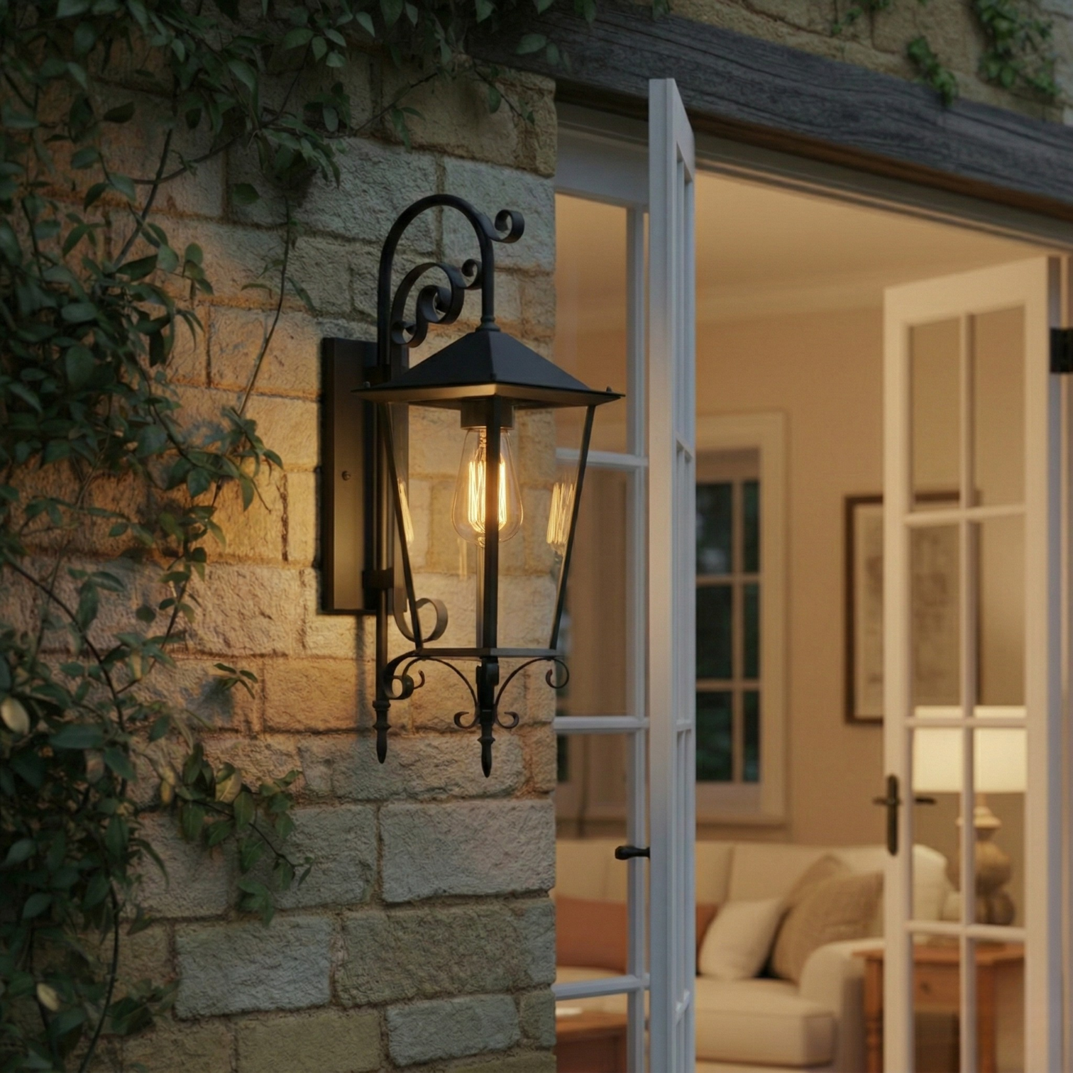 LUCIA Provincial Style Stainless Steel Outdoor Wall Light Fixture IP44 - 7Pandas Australia