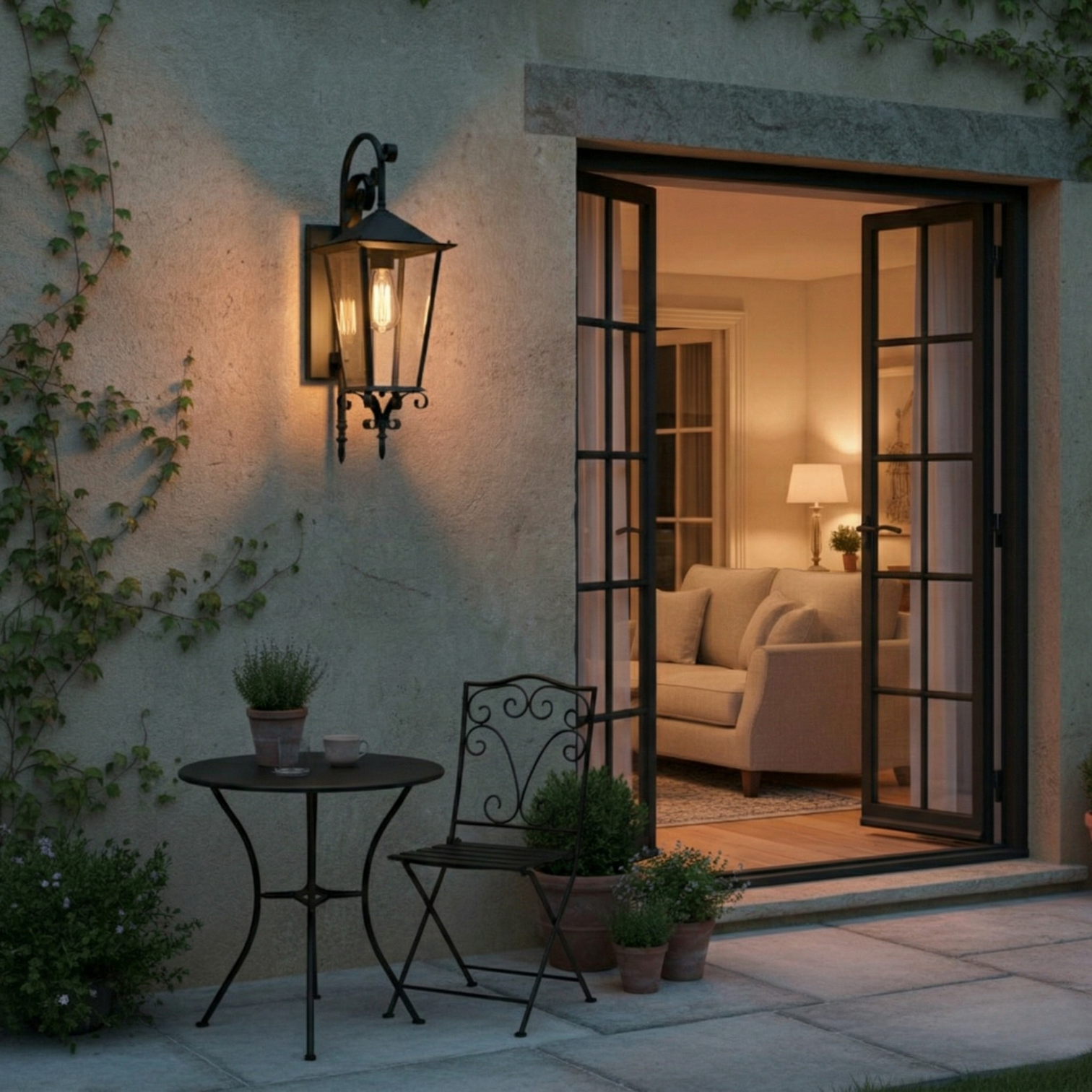 LUCIA Provincial Style Stainless Steel Outdoor Wall Light Fixture IP44 - 7Pandas Australia