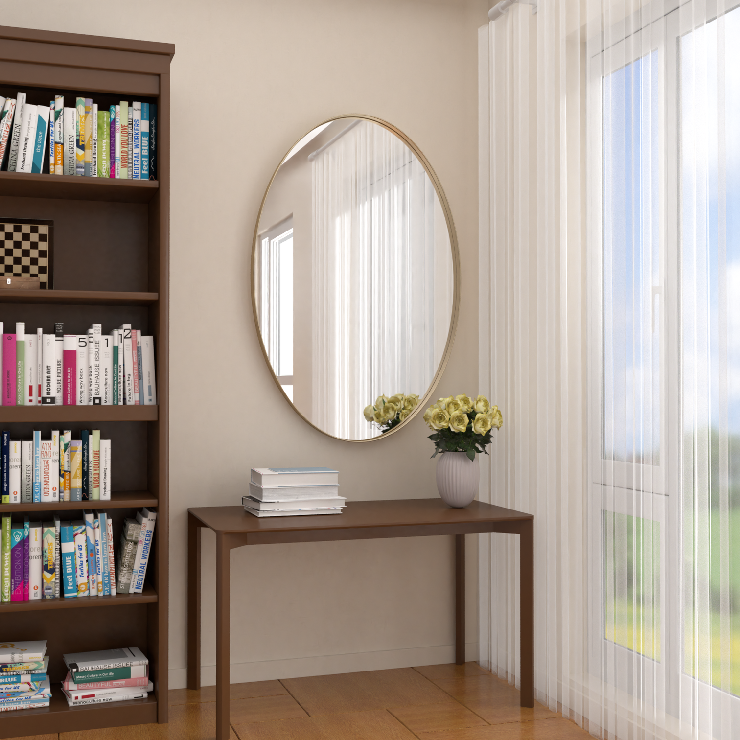 GIPPS Contemporary Luxe Solid Copper Crafted timelessly Stylish Hall Mirror - 7Pandas Australia