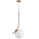 ROSEE Large Modern Chandelier Glass Ball Type Solid Copper E27 lamp base