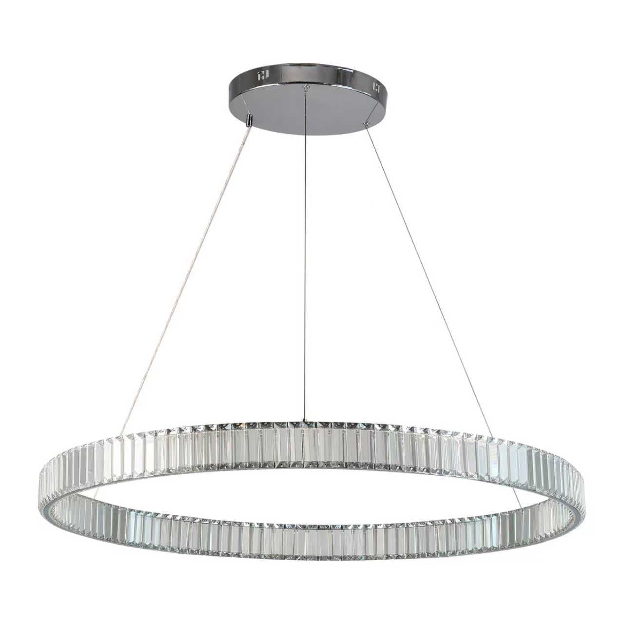 RING Modern Style Round Crystal Chandelier Pendant Light Tri-color - 7Pandas Australia