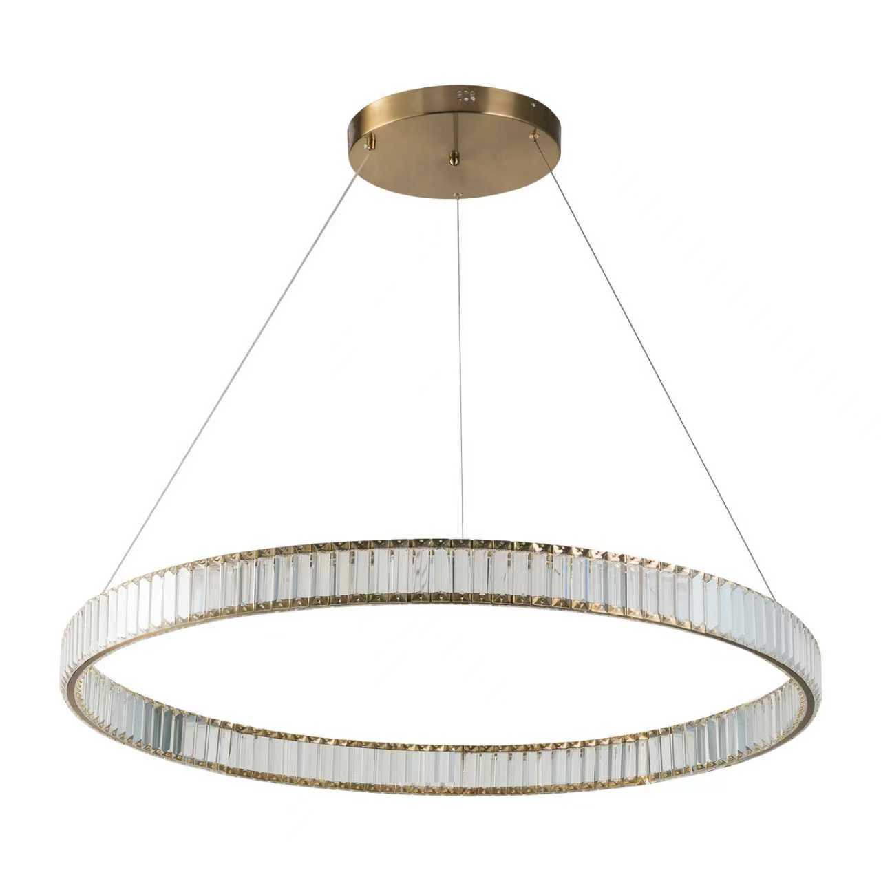 RING Modern Style Round Crystal Chandelier Pendant Light Tri-color - 7Pandas Australia