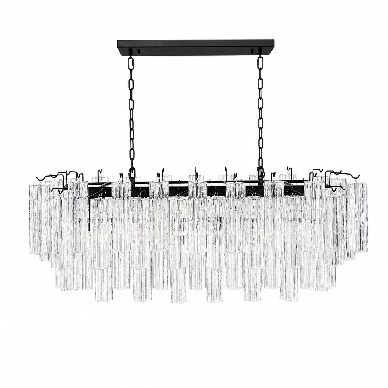 ANETTA Rectangular Hand Craft Glass Pendant Light Chandeliers Kitchen Dinning Table Dimmable - 7Pandas Australia