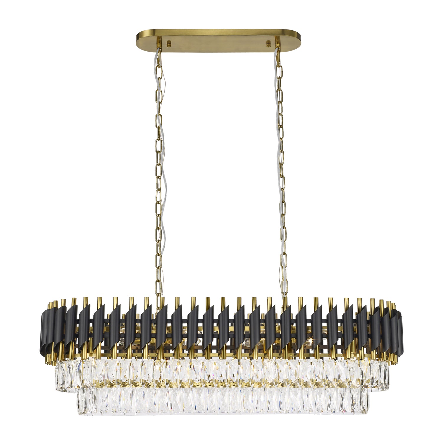 HARZ Luxury Modern Oval K9 Clear Crystal Chandeliers Dining Kitchen Dimmable - 7Pandas Australia