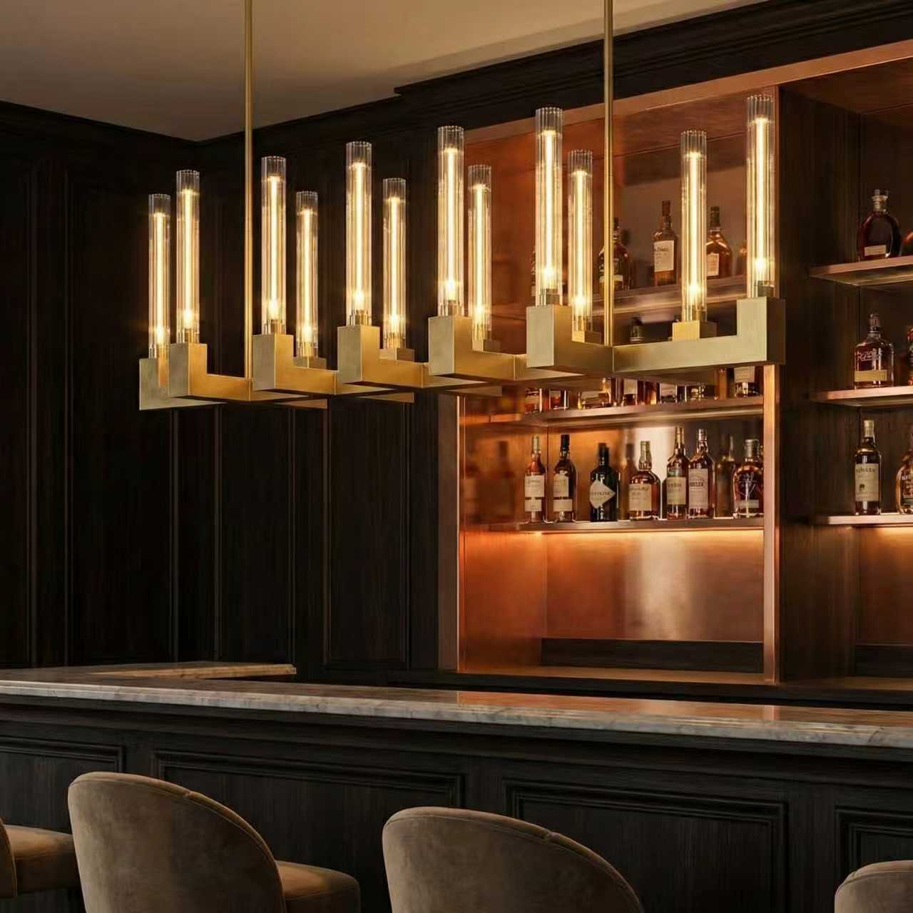 MONTE 12-Lights Modern Style Dining Crystal Chandelier Aged Brass E27 - 7Pandas Australia