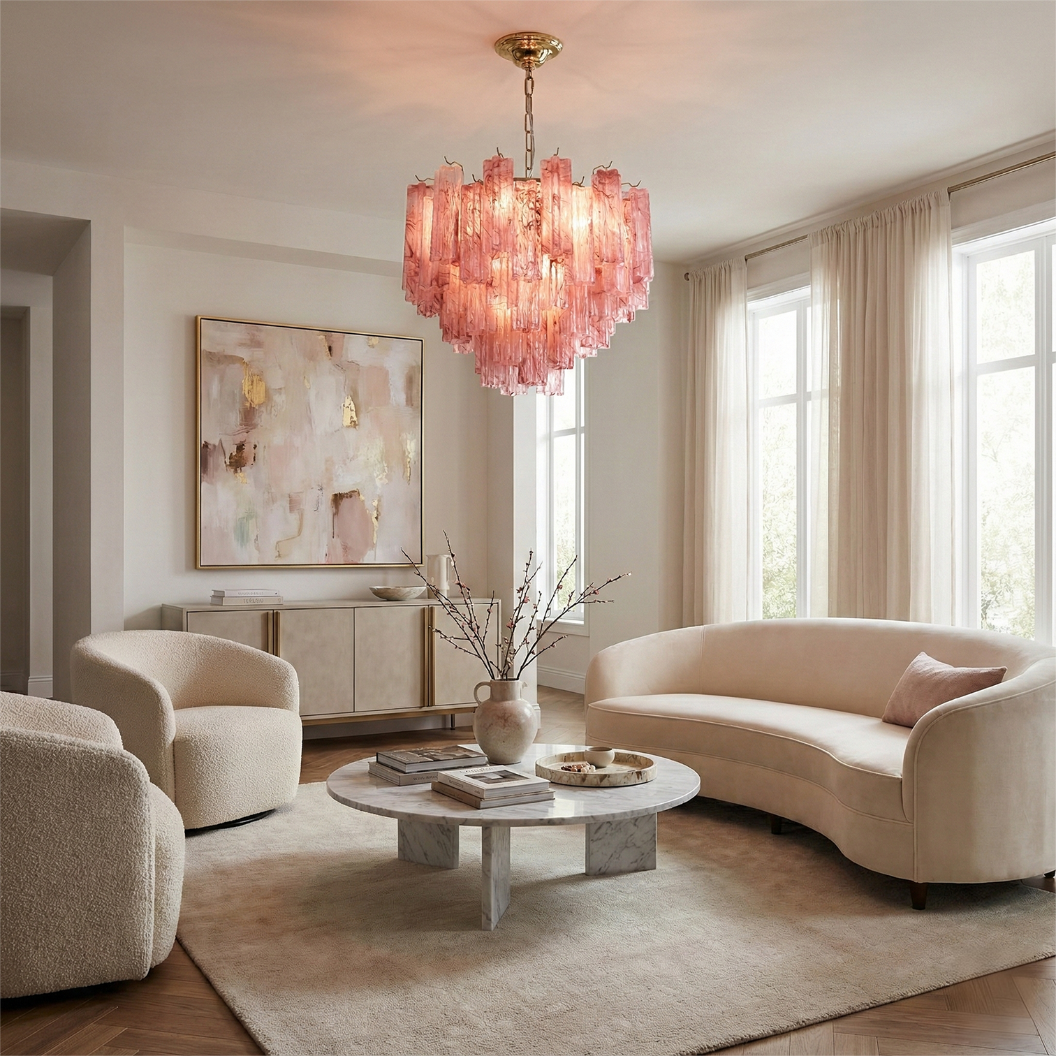 ANETTA Crystal Hand Craft Glass Chandelier Light fixture for Bedroom Dinning Table E14 - 7Pandas Australia