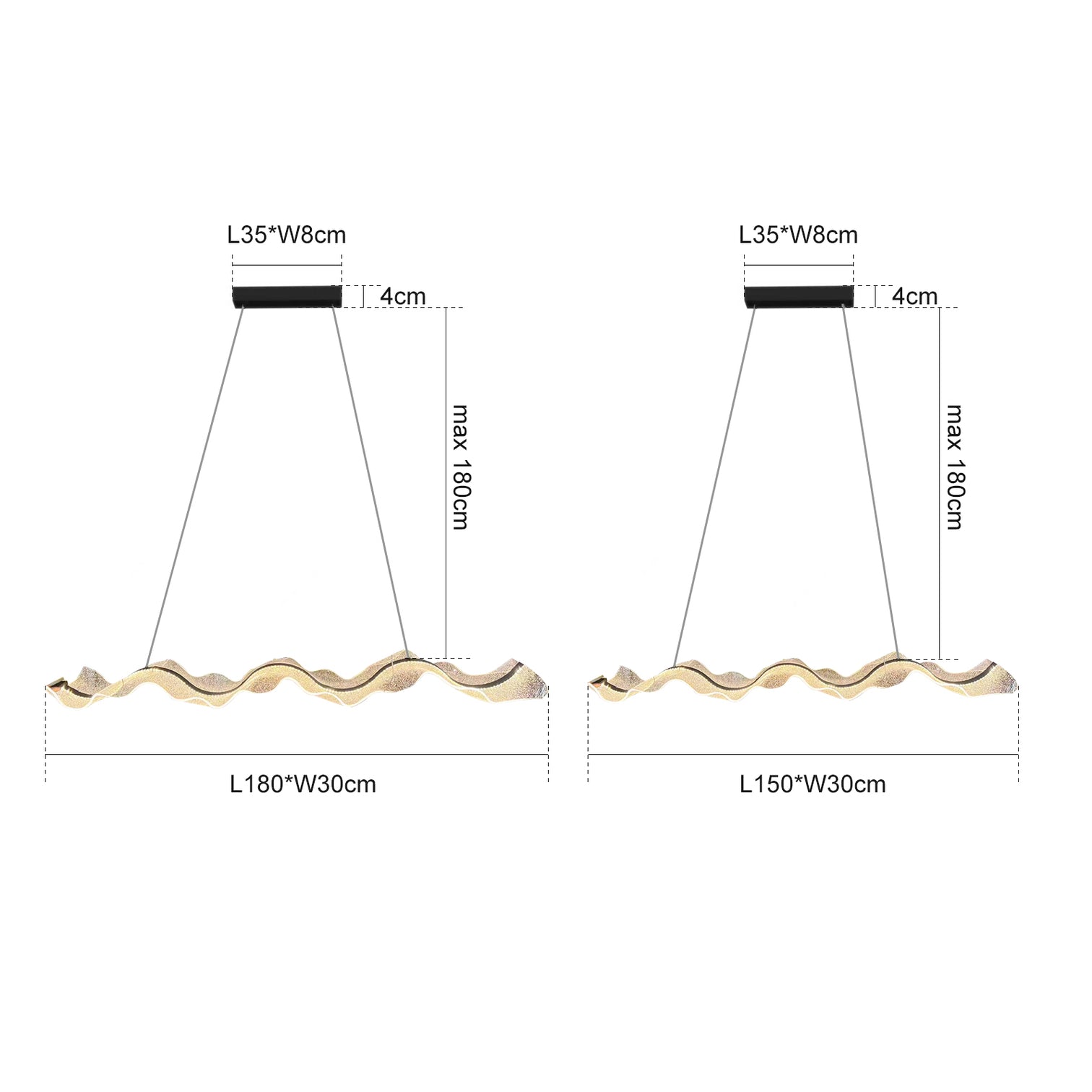 PITTOS 1800mm Modern LED Dimmable Pendant Light 3CCT 48W Dinning Kitchen Table - 7Pandas Australia