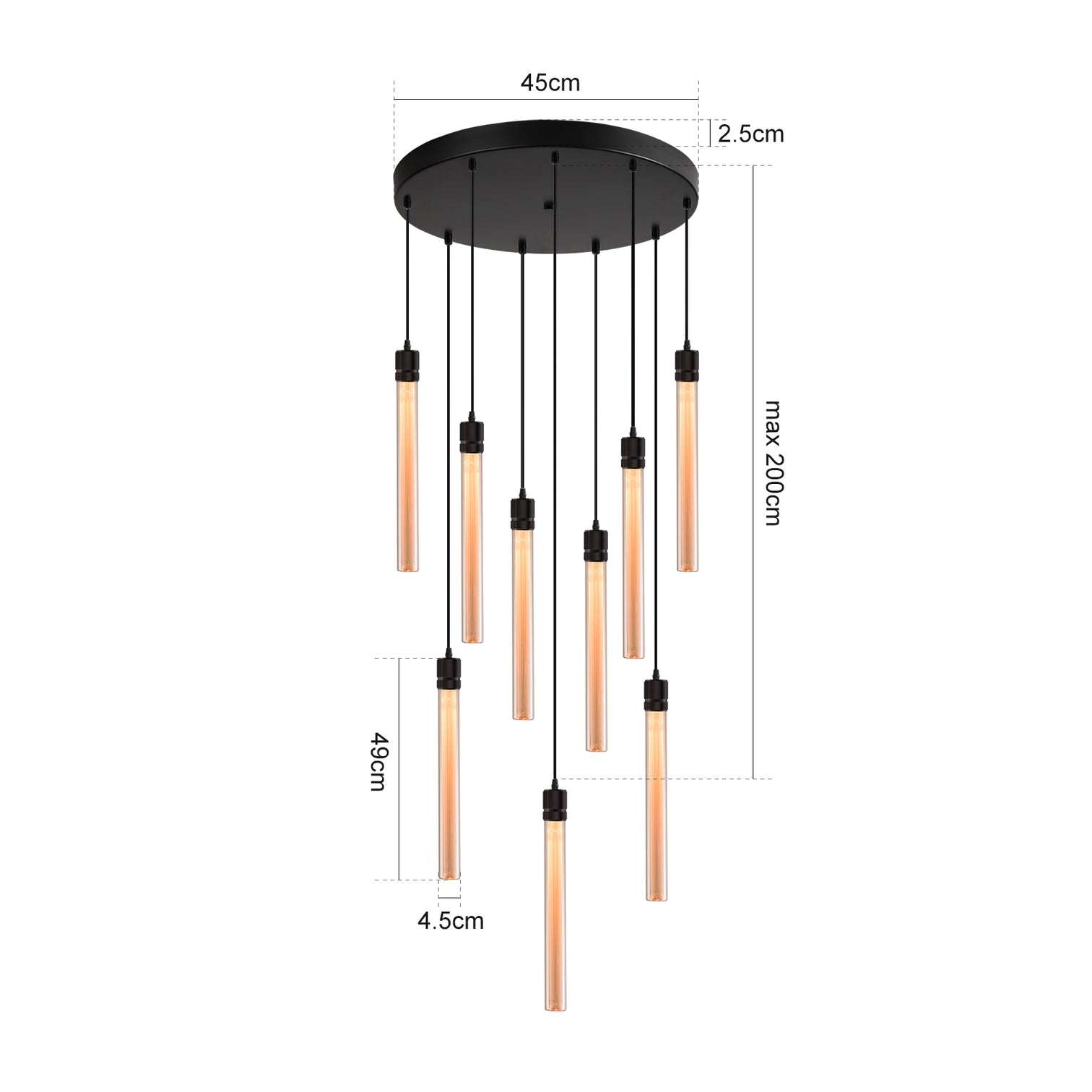 CHIARA Modern LED Chandelier Pendant Light Dimmable Dinning Room Staircase