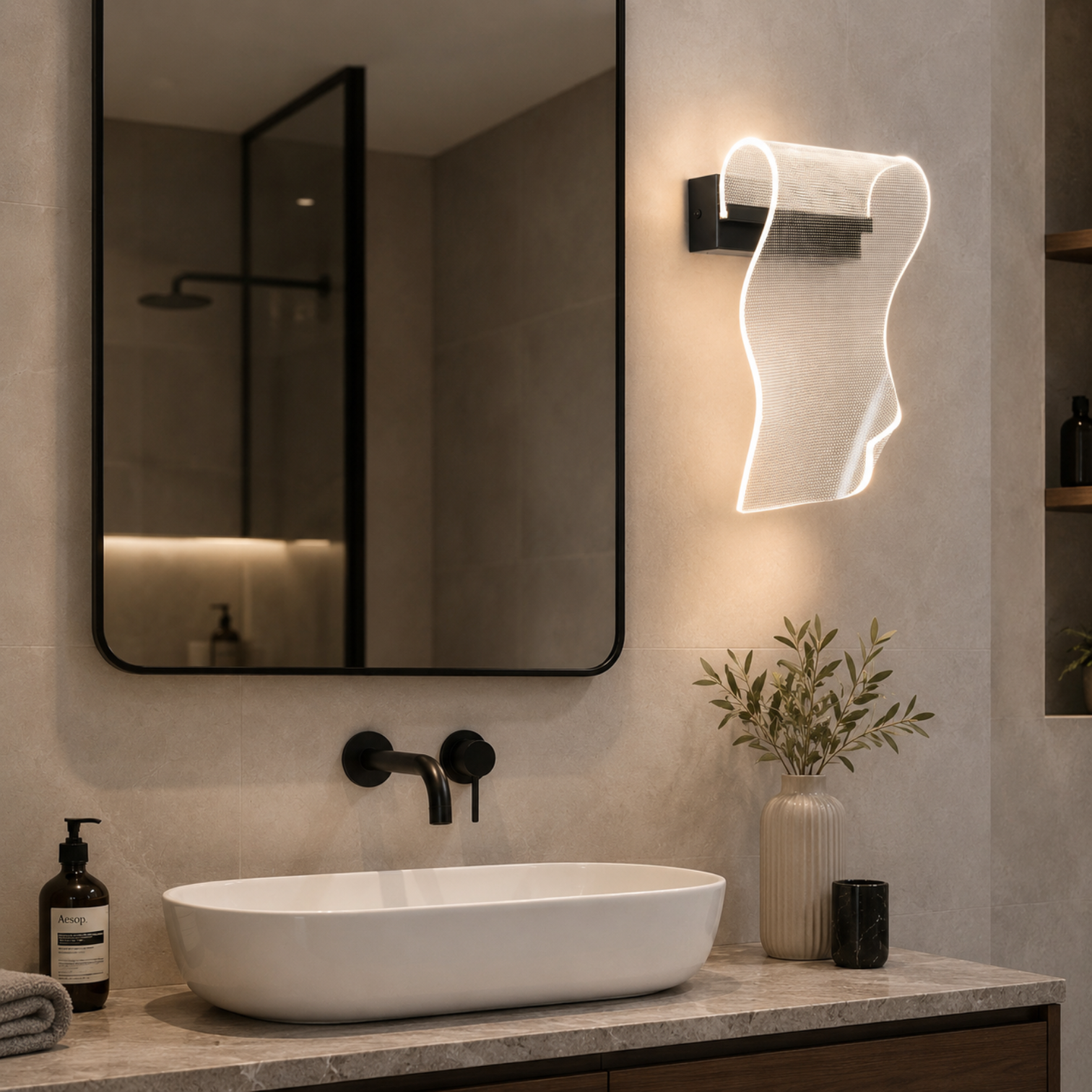 BORAS Interior Wall Light 3CCT Dimmable Modern Sculptural LED Sconce - 7Pandas Australia