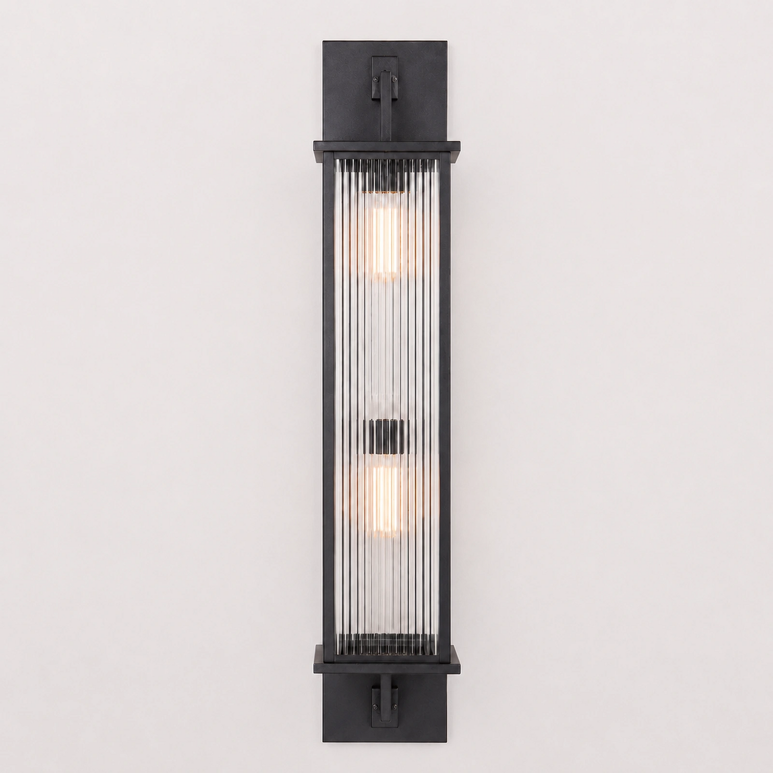 ECOSA Large Luxury Exterior Wall Light Weather Proof Matt Black with LED Light IP44 - 7Pandas Australia