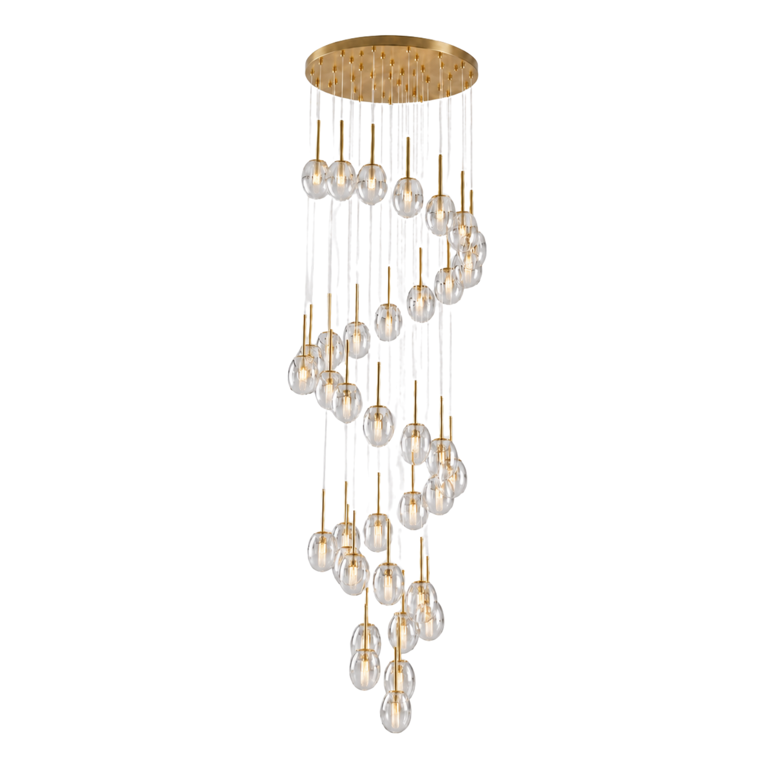 HERA LED Staircase Pendant Chandelier Lights Multi-Light Glass Fixture Dimmable - 7Pandas Australia