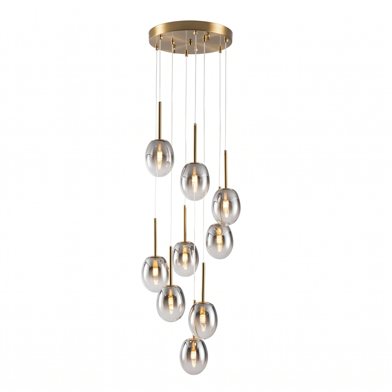HERA LED Staircase Pendant Chandelier Lights Multi-Light Glass Fixture Dimmable - 7Pandas Australia