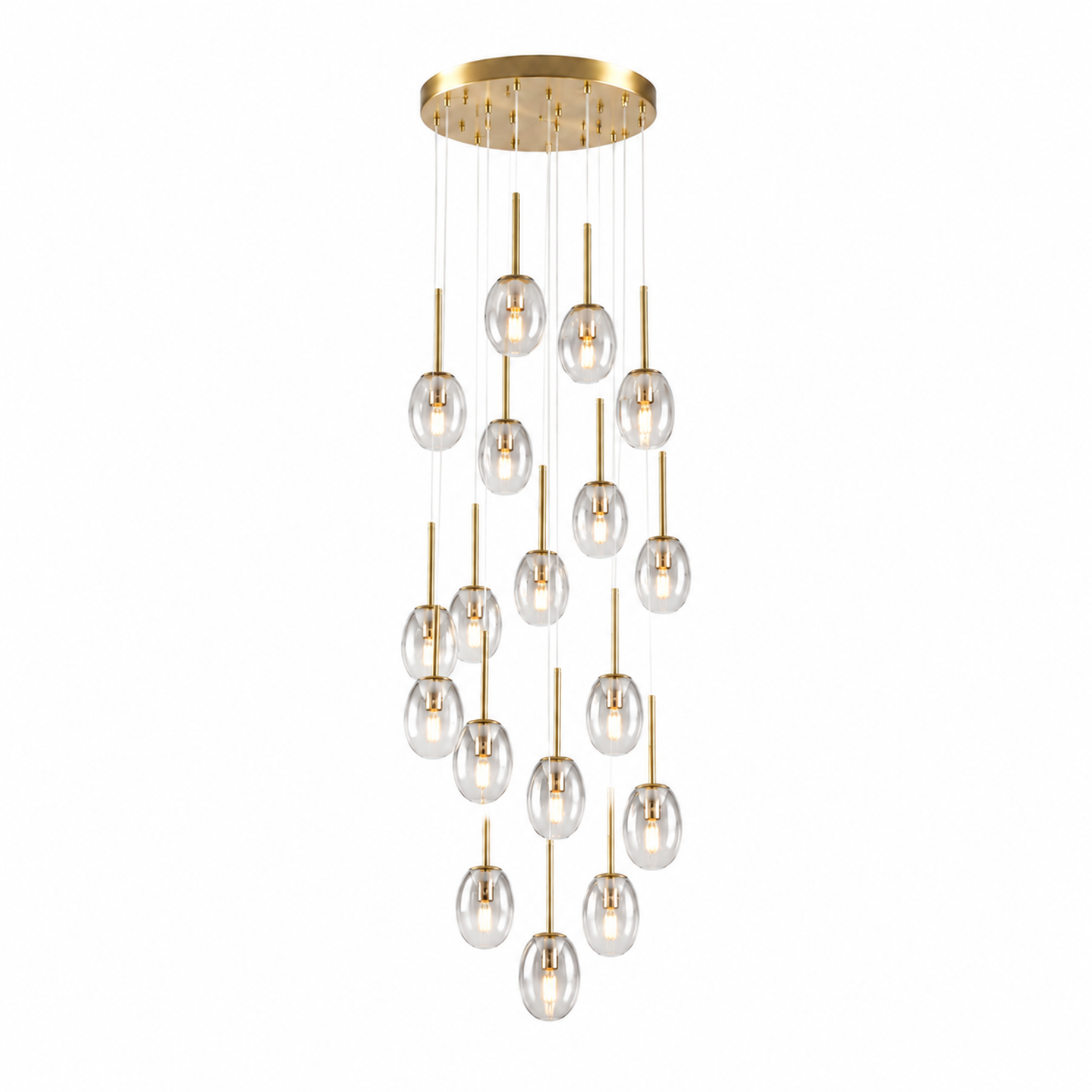HERA LED Staircase Pendant Chandelier Lights Multi-Light Glass Fixture Dimmable - 7Pandas Australia