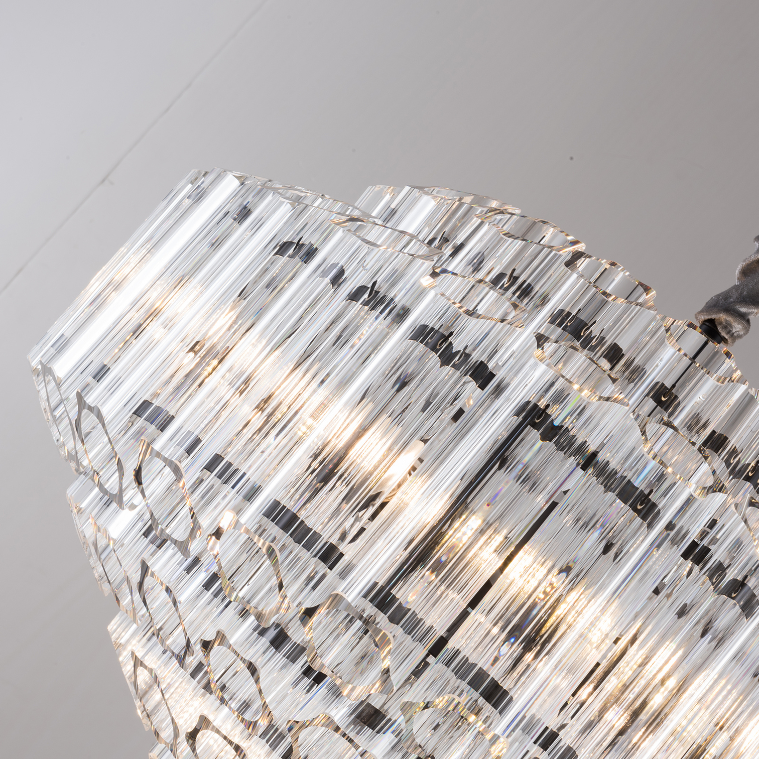 MOLLY Designer Glass Contemporary Crystal Chandelier With Clear Rod Light - 7Pandas Australia