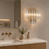 MOLLY Indoor Modern Style Crystal Wall Light Ribbed Glass Sconce