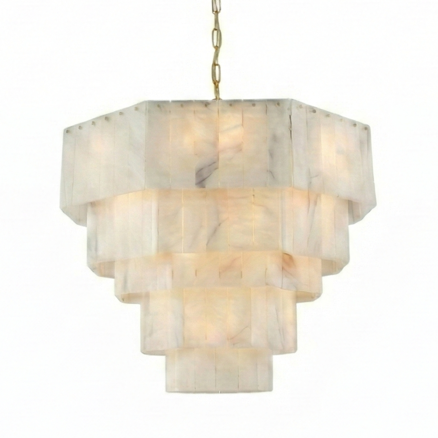 ASHLY Alabaster Modern Luxury Style Chandeliers Living Room Aged Brass E14 Base - 7Pandas Australia