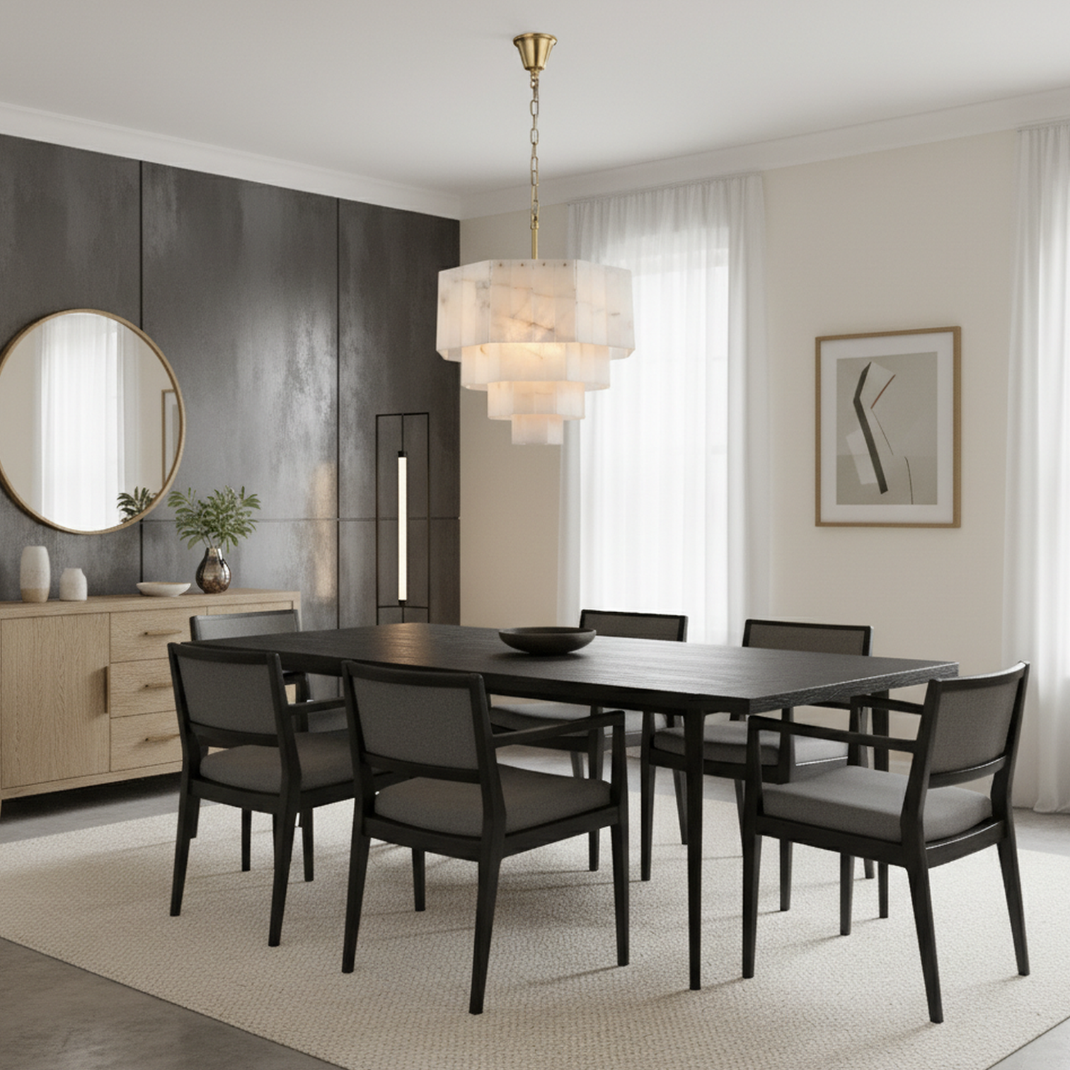 ASHLY Alabaster Modern Luxury Style Chandeliers Living Room Aged Brass E14 Base - 7Pandas Australia